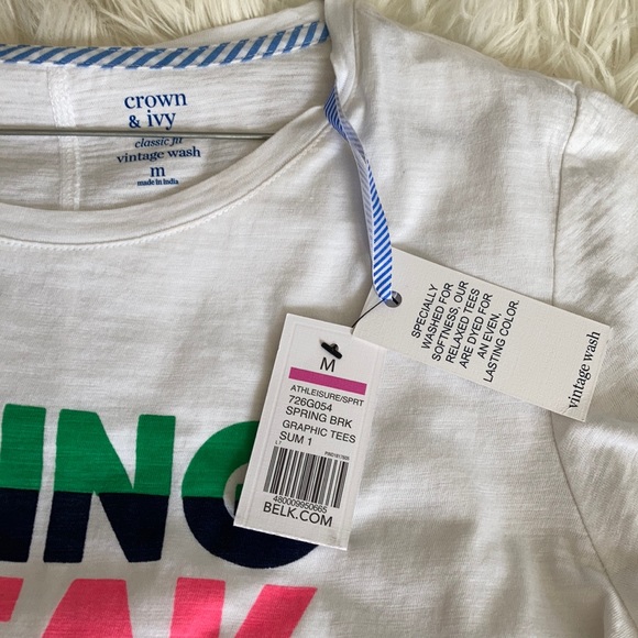 Crown & ivy spring break beaches vintage wash top - Picture 9 of 15